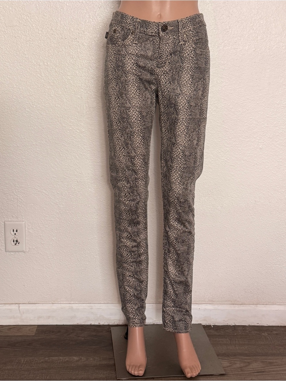 Rock & Republic Python Print Snakeskin Skinny Jeans sz 8
